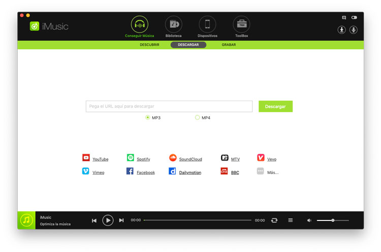 Descargar música con iMusic