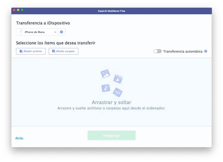 Transferencia a iDevice